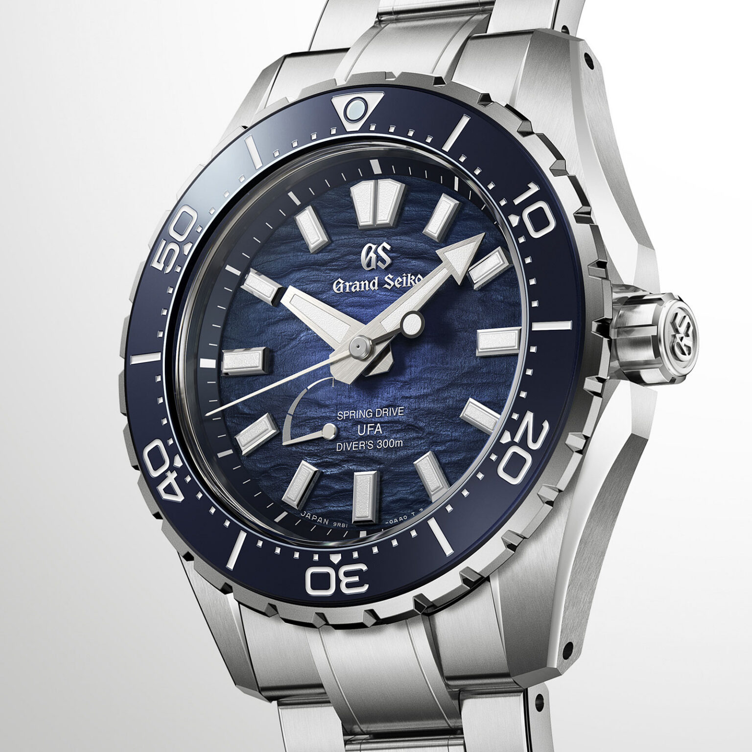 Grand Seiko Evolution 9 Collection Spring Drive U.F.A. Ushio 300 Diver “Ushio Blue” SLGB023 dial
