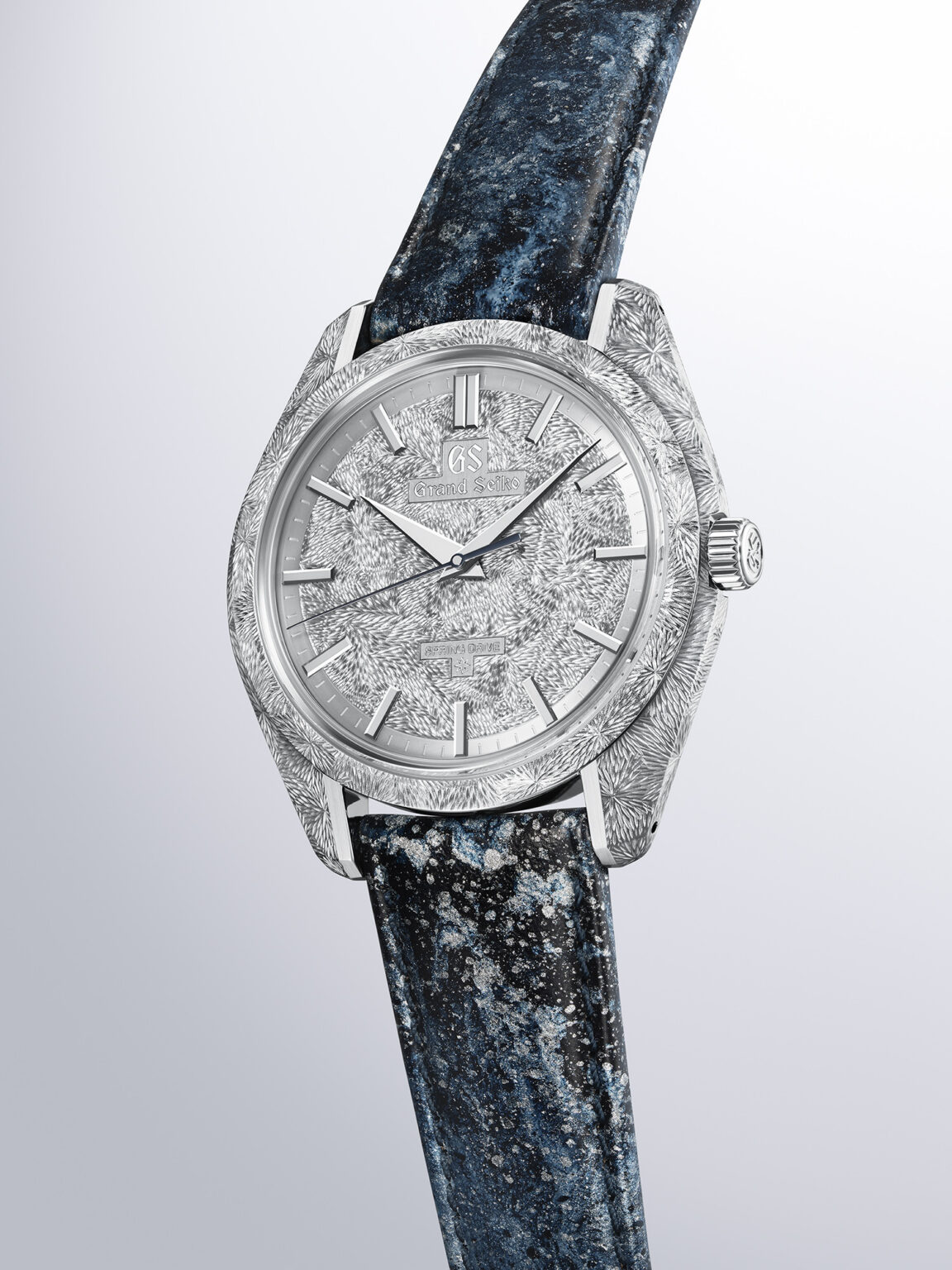 Grand Seiko Masterpiece Hand-engraved Manual-winding Spring Drive Mystic Waterfall SBGZ011 KYOTO LEATHER