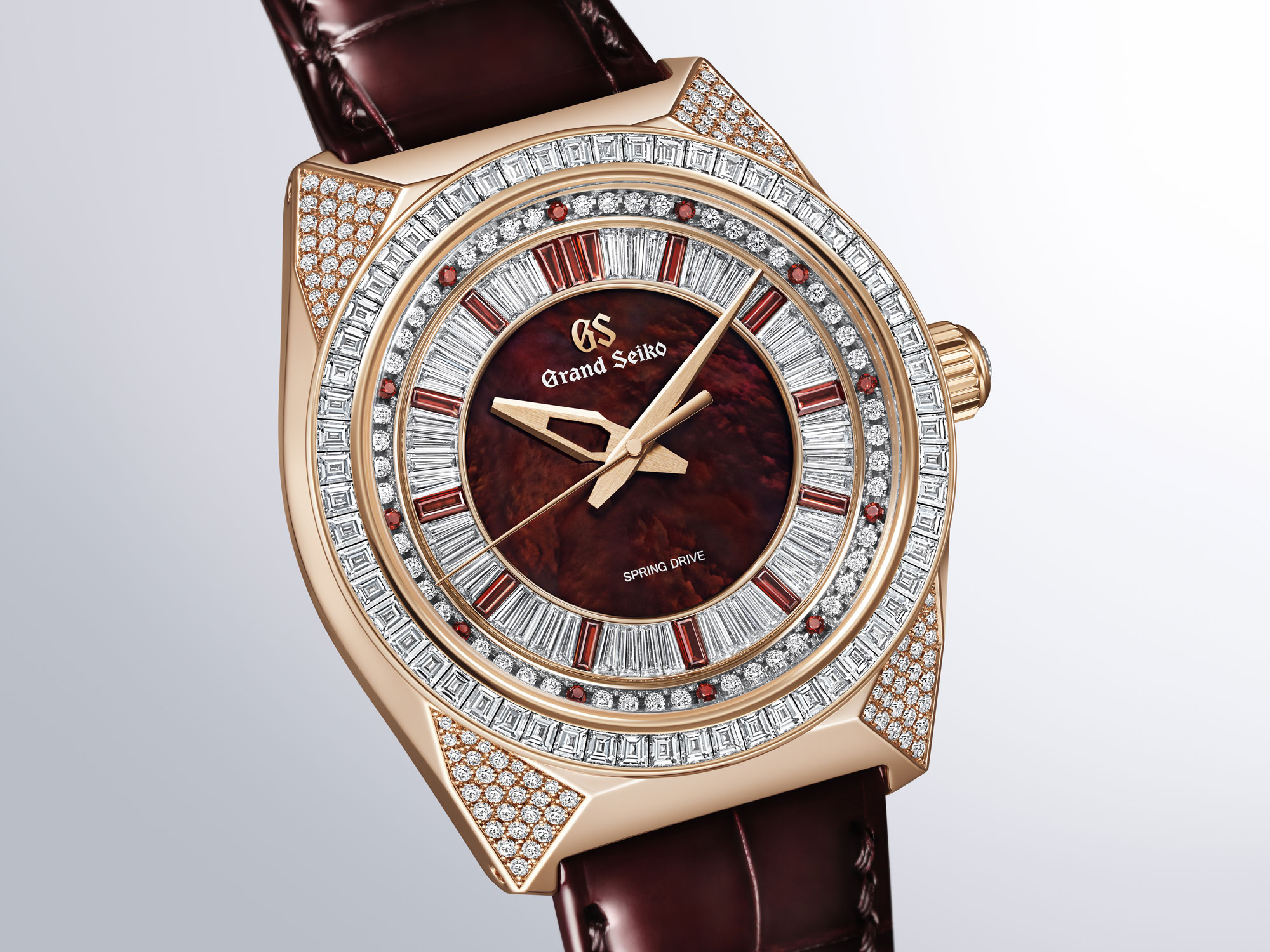 Grand Seiko Masterpiece Spring Drive 8 Day Jewelry Watch Red Lion SBGD228 dial