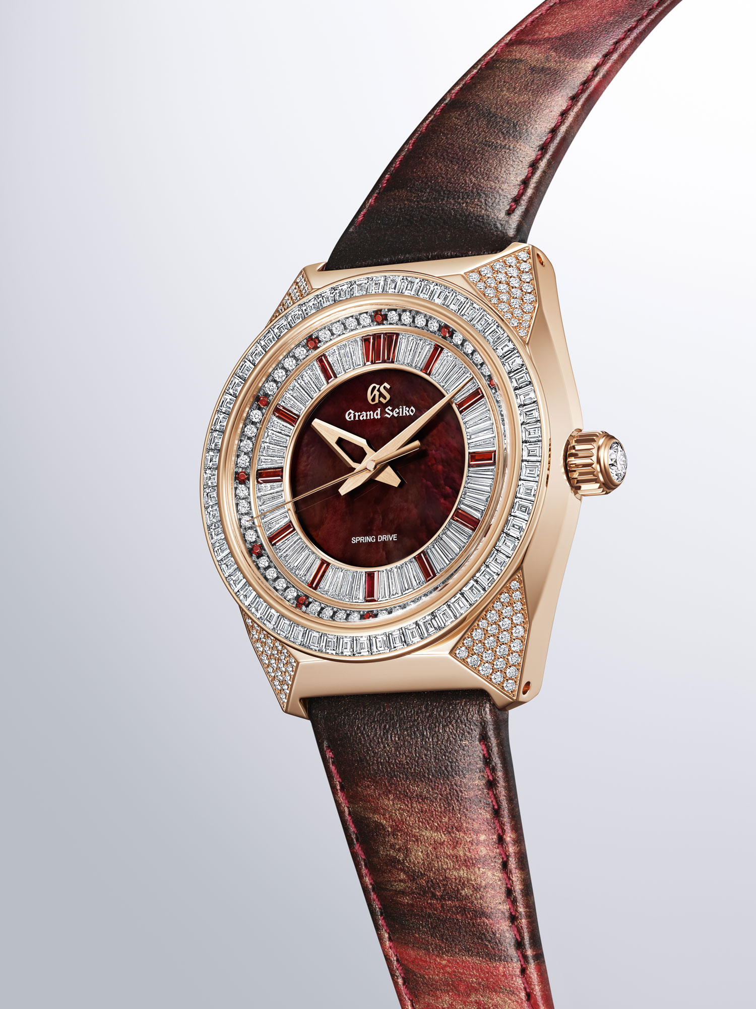 Grand Seiko Masterpiece Spring Drive 8 Day Jewelry Watch Red Lion SBGD228 on KYOTO leather